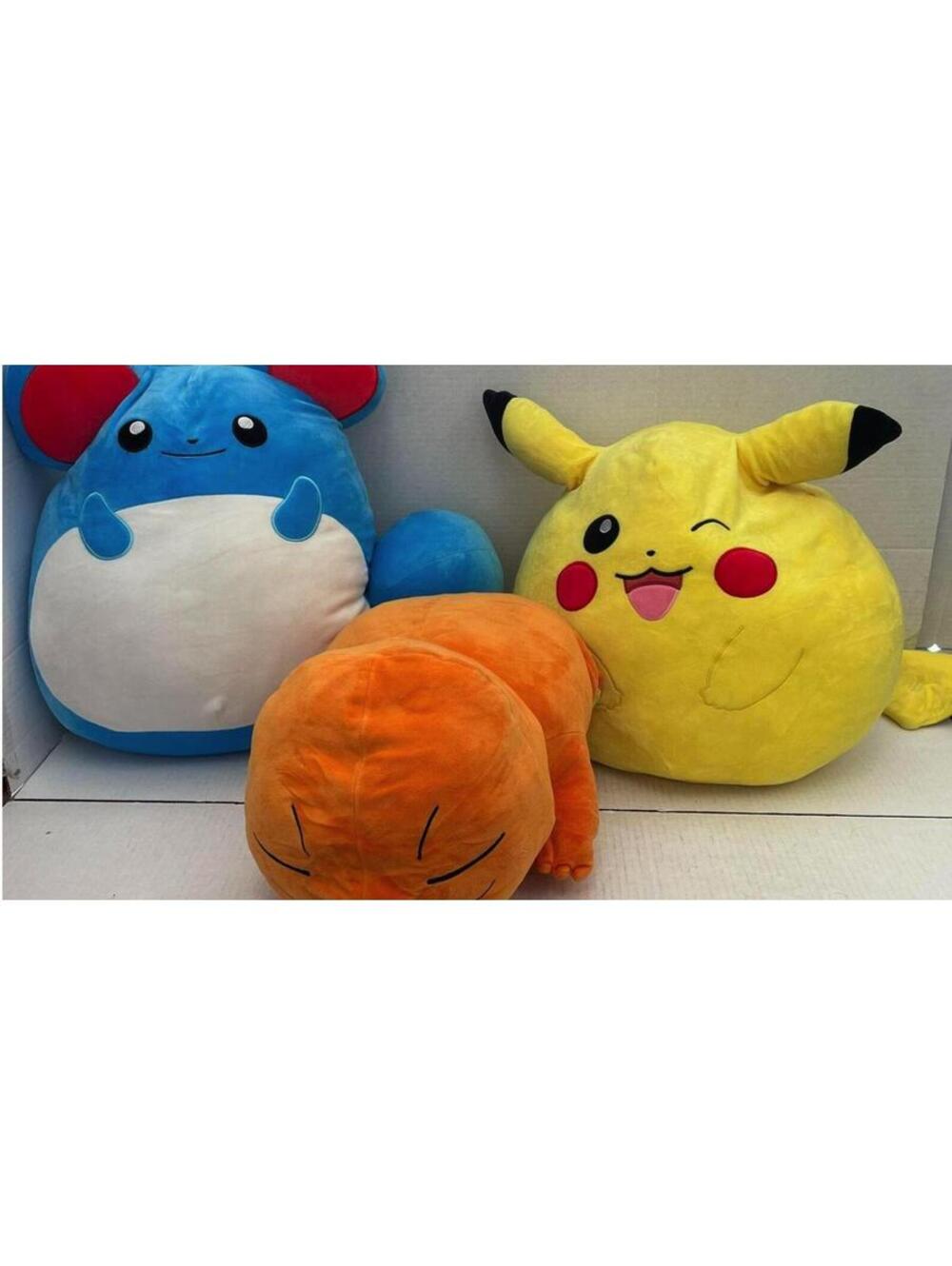 HUGE Pokemon Squishmallow Bundle Winking Pikachu Marill Sleeping Charmander